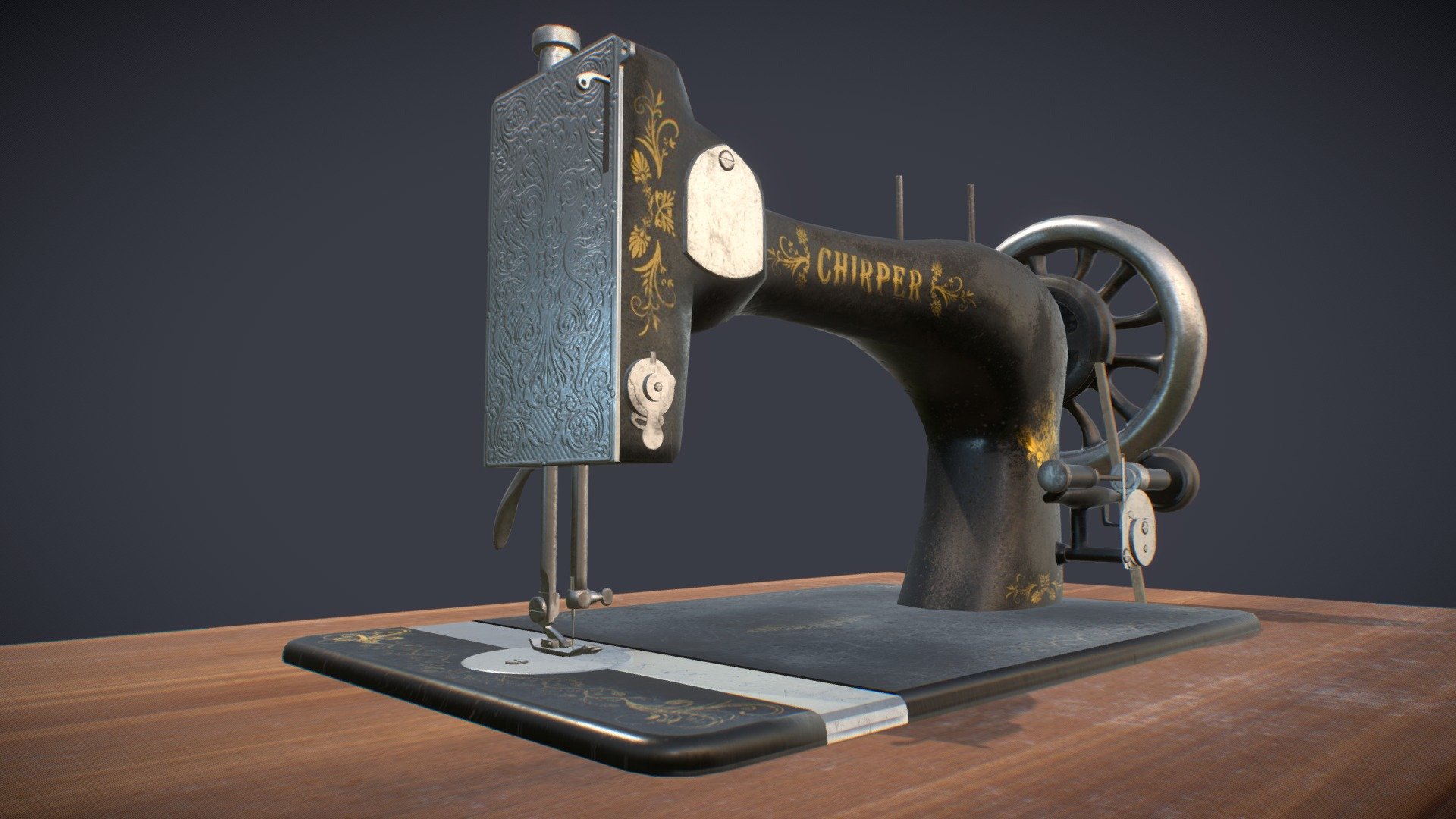 The Elegant design and relaxing sound of the machine spining what made me start the project. it's a center part of an up coming piece I have in mind a theme about tailoring. 



Hard surface &amp; modeling &amp; texturing of old style singer sewing machine. 

follow me on:
twitter:@fn_Nofe
Instagram:@Fn_Nofe - Chirper Machine - 3D model by fn_Nofe 3d model