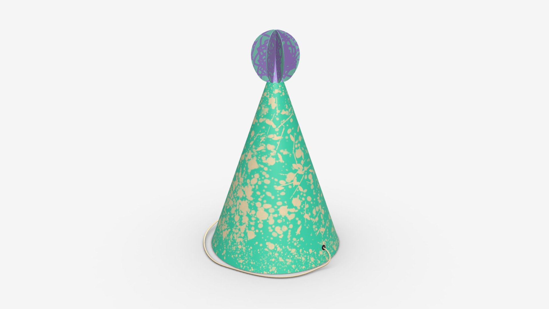 Party hat 02 - Buy Royalty Free 3D model by HQ3DMOD (@AivisAstics) 3d model