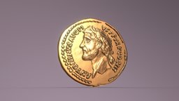 COIN, ANTONINUS PIUS, AUREUS, ROME, AU(50-53), G rome, coin, money, antique, treasure, old, 3d-printable, imperator, gold