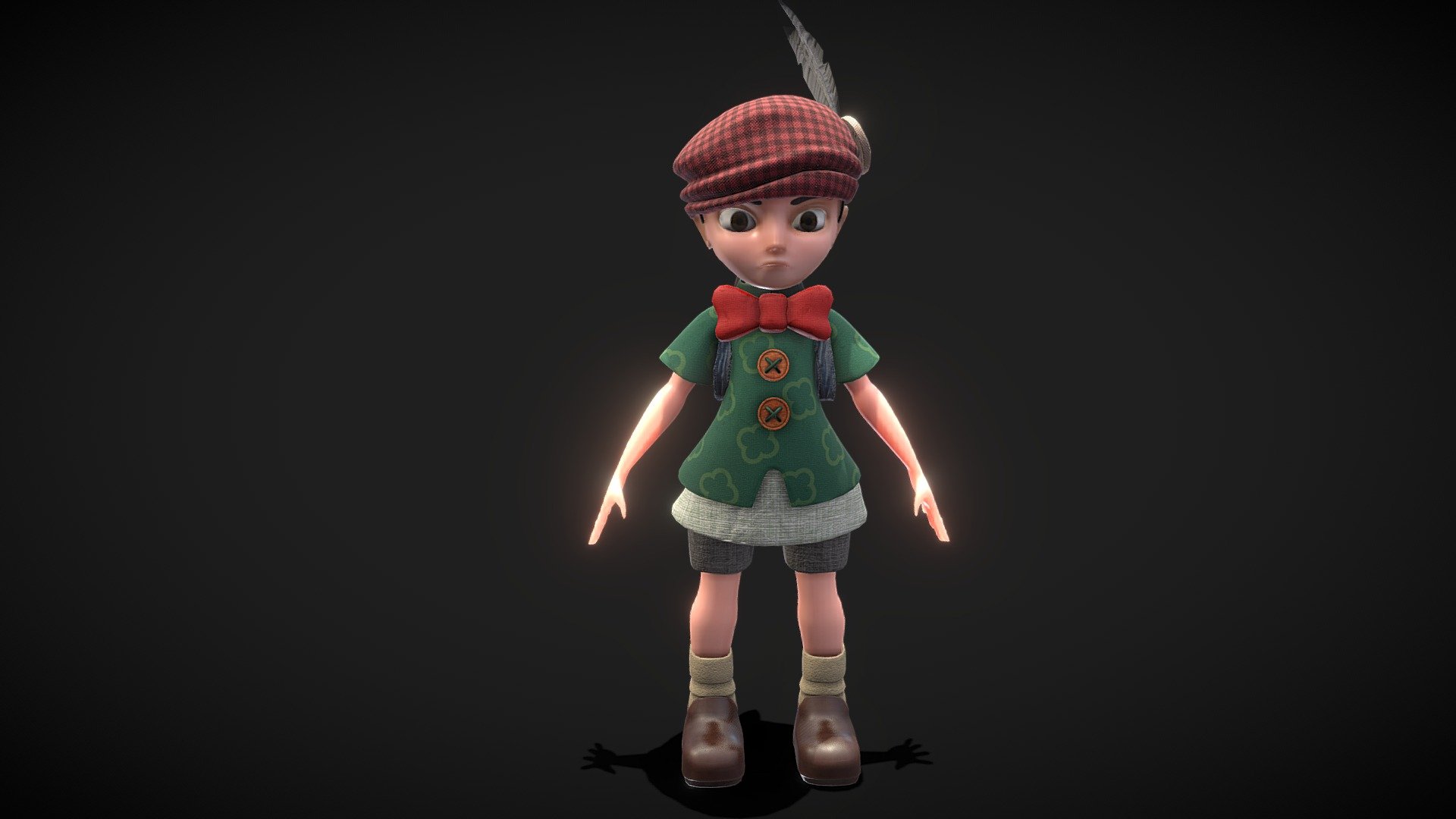 My first attempt at creating a character model. Hope you like it 3d model
