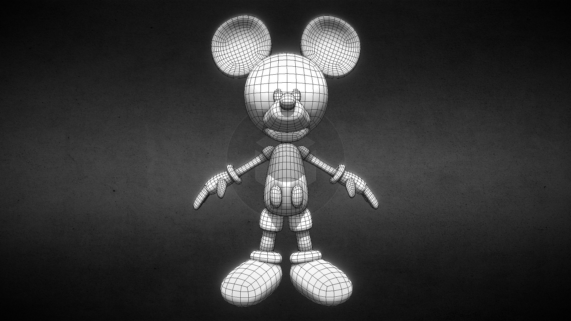 Base mesh for a cartoon mouse character 
.
This can help you start you project by cutting the time you take on the creation of a block out. 3d model