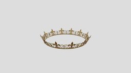 Medieval Crown Game ready Low Poly Game Asset medieval, crown, ready, substancepainter, substance, asset, game, low, poly
