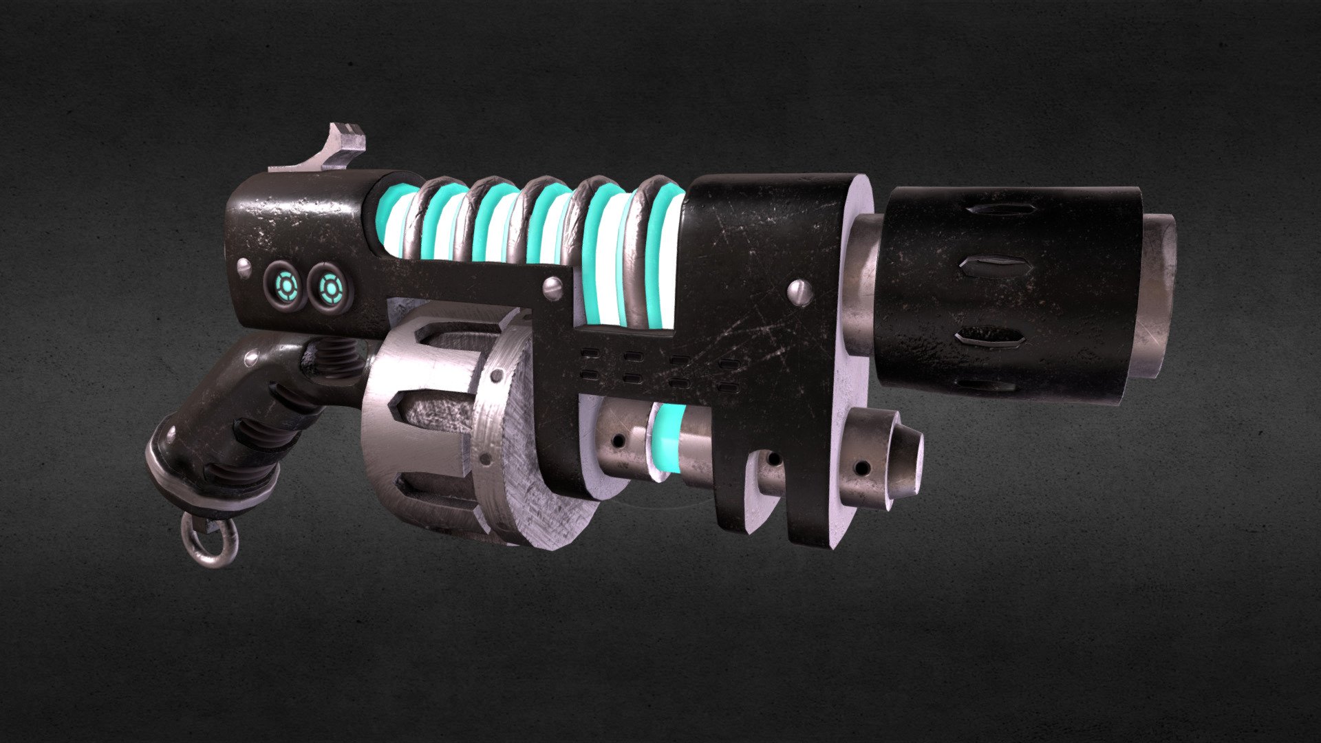 Blaster Gun PBR. Made in Maya and Substance Painter - Blaster Sci Fi Gun PBR - Download Free 3D model by ArnieRosemary (@tekons13) 3d model
