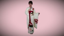 B3 Furisode Model Kotofuri japan, kyoto, kimono, instantmeshes, metashape, blender, koto3dscan