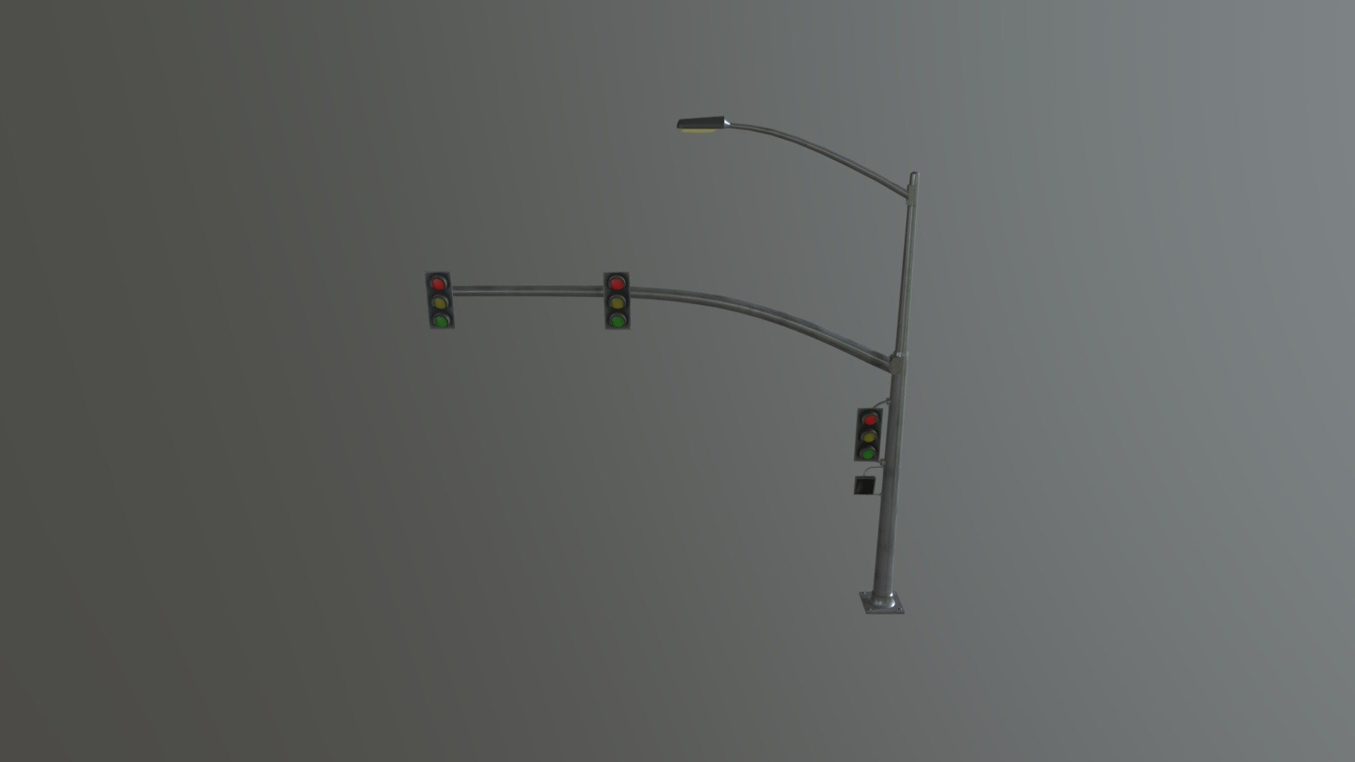 Traffic Light Pole - 3D model by MrMiyagi858 3d model