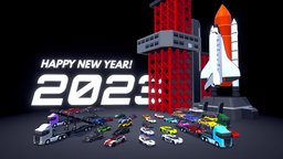JANUARY 2023: Arcade Ultimate Pack police, truck, armored, cars, trailer, spacecraft, pack, vehicle, racing, space