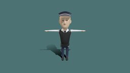 simple policeMan Low-poly police, policeman, character, lowpoly, stylized, gameready