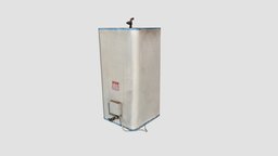 Rectangular Water Boiler heater, boiler, appliance, water-tank, water-heater, water-boiler, geyser, photoscan, photogrammetry, pbr, scan, electric-appliance