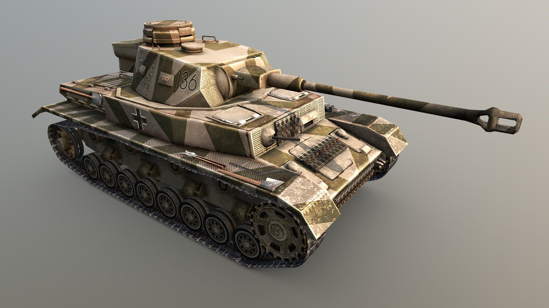 Panzer 4 Tank/ WW II - Buy Royalty Free 3D model by Razvan Badea (@rbadea) 3d model