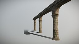 Column (Trim Texture) ruins, old, moss, jungle, game-asset, environment-assets, modular-construction, gameready