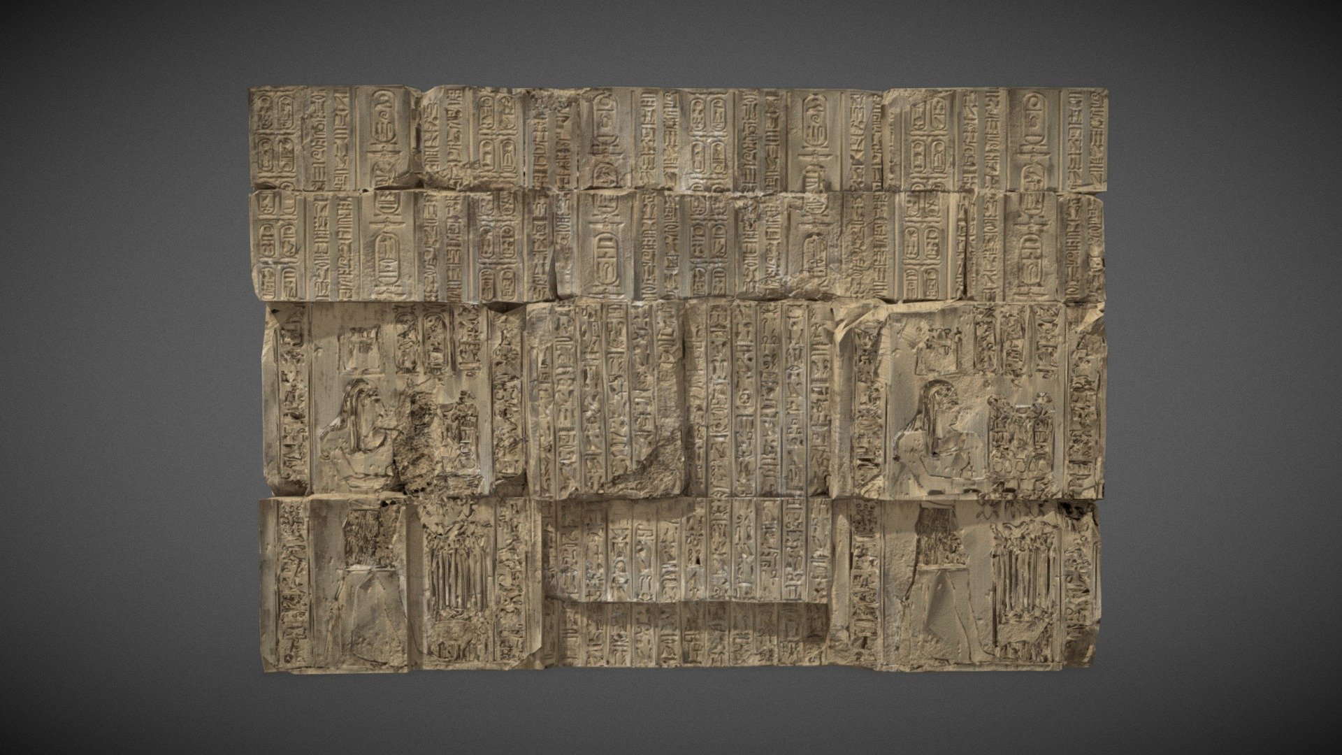 Egypt_Ruin_Wall 2 - 3D model by KaarticSr90 3d model