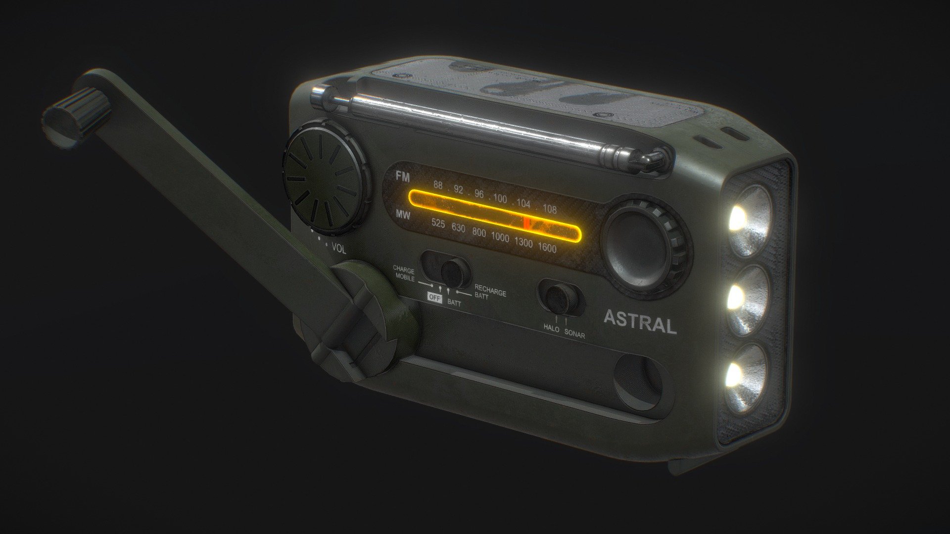 Man powered Gadget - Radio - Flashlight - Radar

Ready to use. Baked from High Poly. 4k Textures in case it is needed.

Check my profile for free models https://sketchfab.com/re1monsen If you enjoy my work please consider supporting me I have many affordable models in the shop. 

Feel free to contact me. I’d love yo hear from you.

Thanks! - Gadget - Radio - Flashlight - Radar - Download Free 3D model by re1monsen 3d model