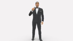 Man In Pose 0288 music, people, singer, miniatures, realistic, artist, song, character, 3dprint, model, man
