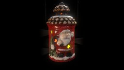 Christmas lantern lantern, santa, christmas, clay, santaclaus, clay-figure, photogrammetry, pbr, scan, free