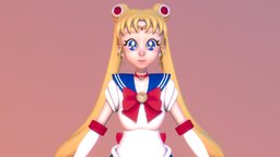 Sailor Moon sailormoon, animegirl, mahoushoujo, sailor_moon, magicalgirl, maya, zbrush, anime, magical_girl, anime_girl