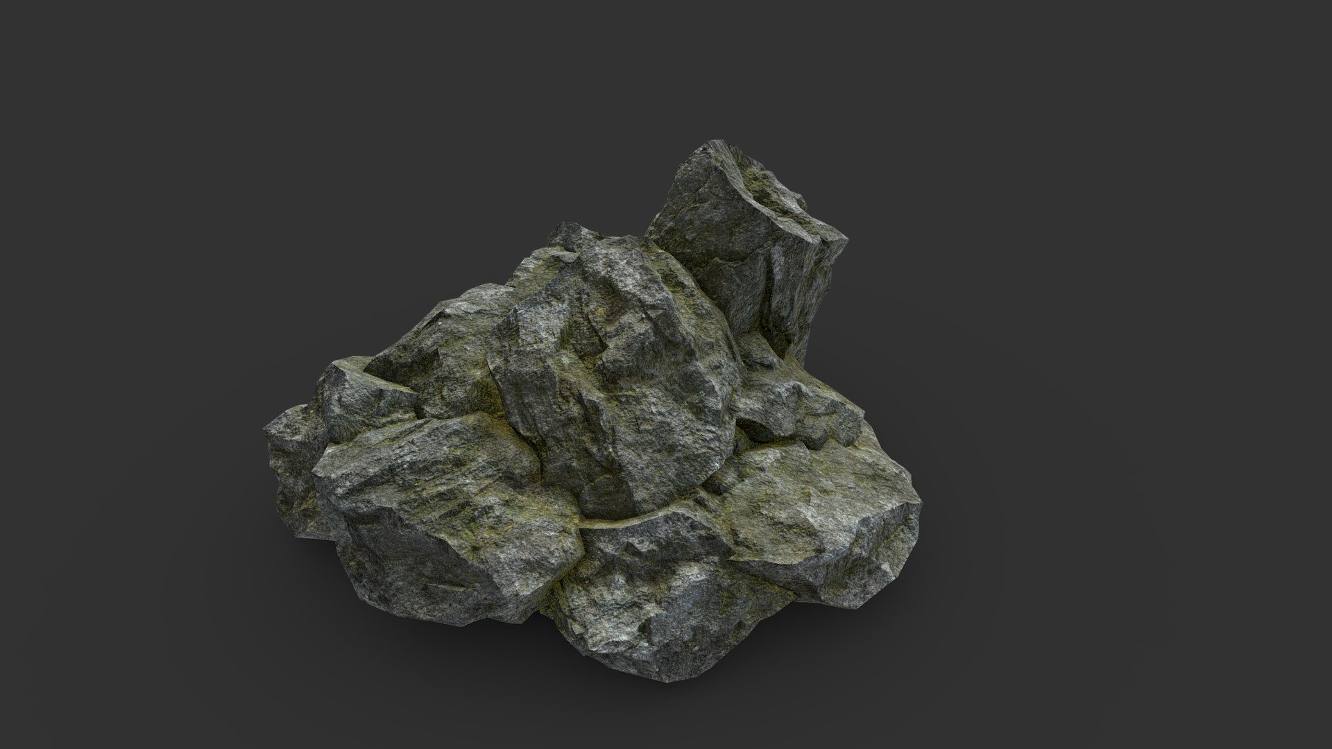 Rock 7_1 low poly

Topology: Tris

Polygon count: 6494

Vertices count: 3249

Textures: Diffuse, Normal, Specular, Glossiness, Curvature, Height, Ambient Occlusion ( all in 4k resolution)

UV mapped with non-overlapping

All files are zipped in one folder. Contains 3 file formats obj, ma &amp; fbx

Useful for games, renders, background scenes and other graphical projects 3d model