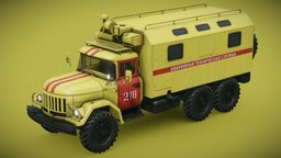 Emergency Technical Services Truck truck, technical, soviet, russian, zil, command, 4k, service, russia, emergency, old, 131, ussr, yellow, chernobyl, ukraine, 6x6, game, pbr, noai
