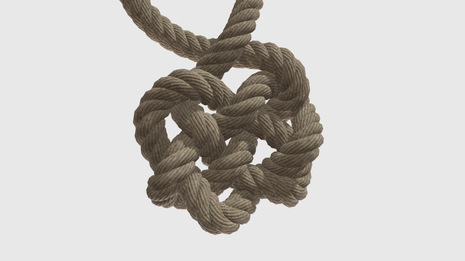 Realistic rope knot - 3D model by karina.blurtsyan 3d model