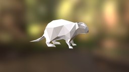 Beaver low poly model for 3D printing.