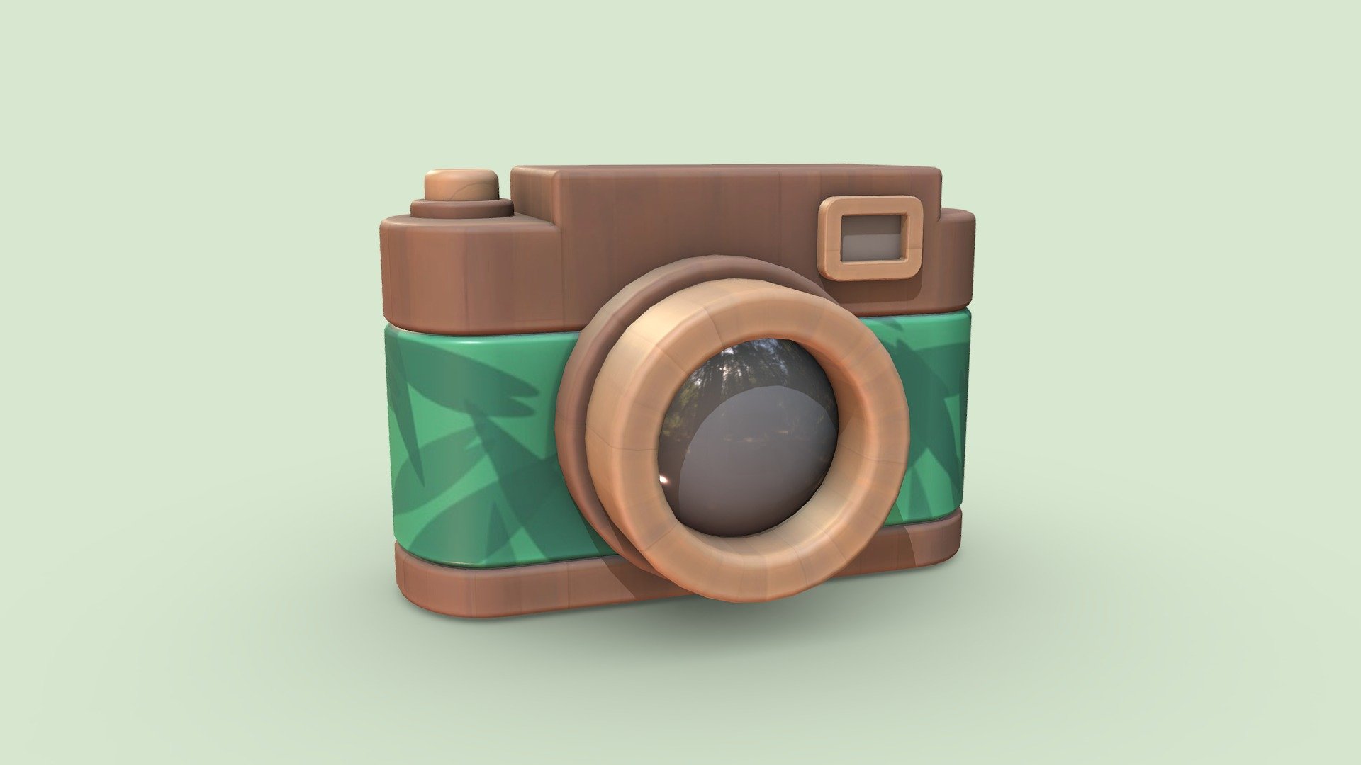 A camera texture variant for a small project I am working on for learning languages! - Cute Camera - Tropical Variant - 3D model by autumnpioneer 3d model
