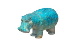 William the Hippo museum, downloadable, hippopotamus, faience, middle-kingdom, realitycapture, photogrammetry, 3dscan, animal, free, art-history, the-met, egyptian-art, famous-art