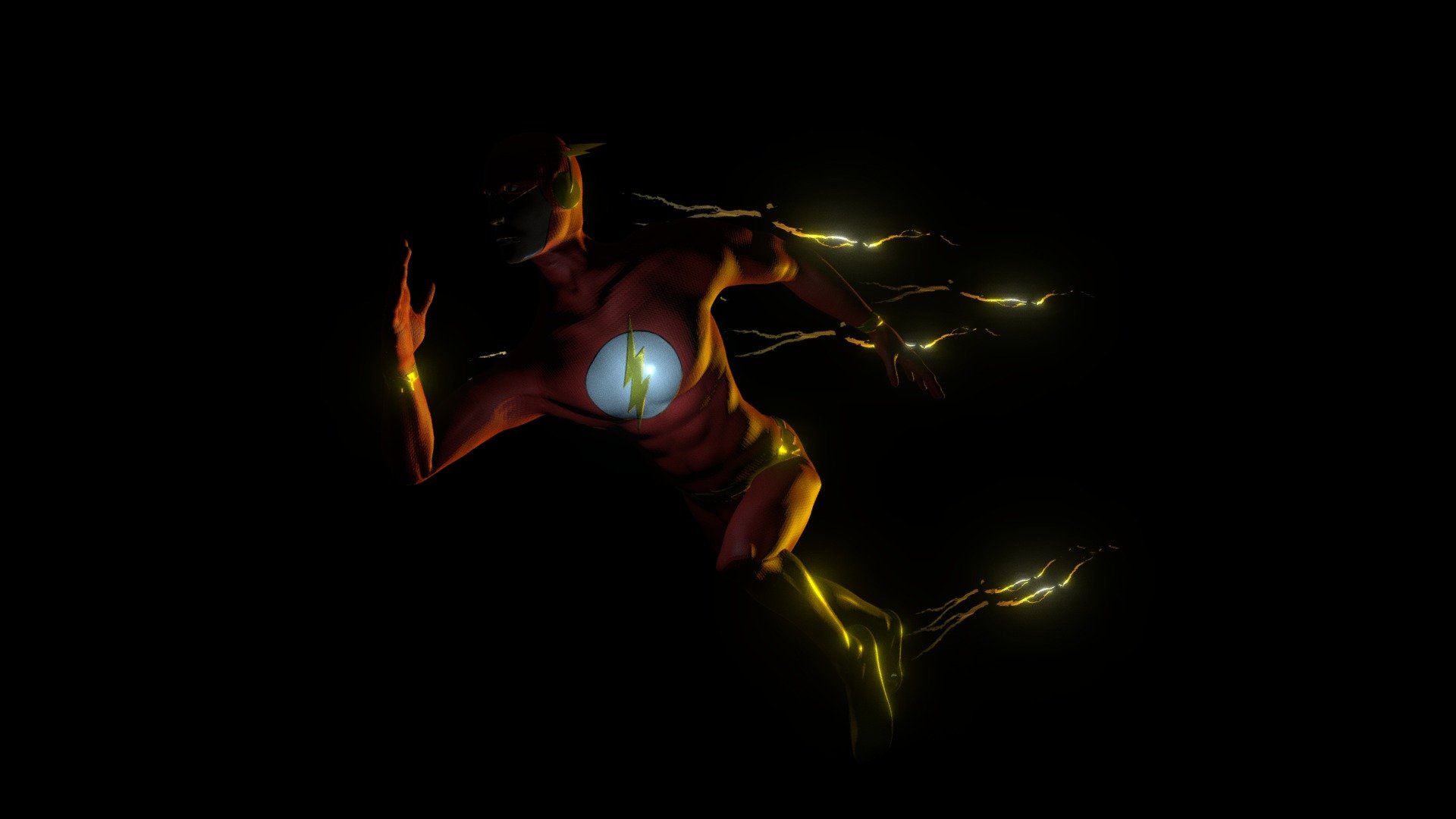 just a model of my favorite childhood superhero. the good old flash 3d model