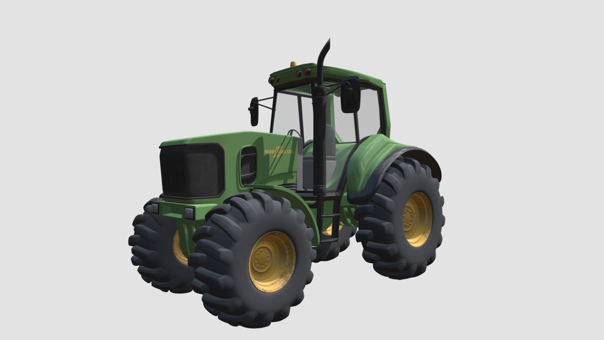 Highly detailed 3d model of tractor with textures, shaders and materials. It is ready to use, just put it into your scene 3d model