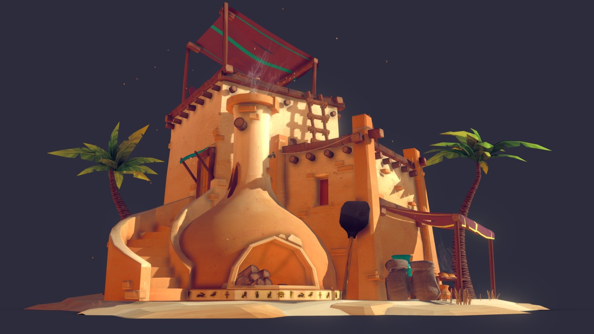 Stylied 3D Environment inspired from ancinent egypt.

Modelled In Blender, Textured in Photoshop 3d model