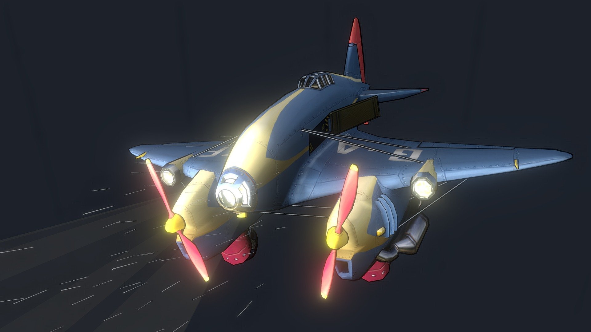 Stylized plane based on the comet 88 model. project for DAE.
All textures and models hand drawn and animated 3d model