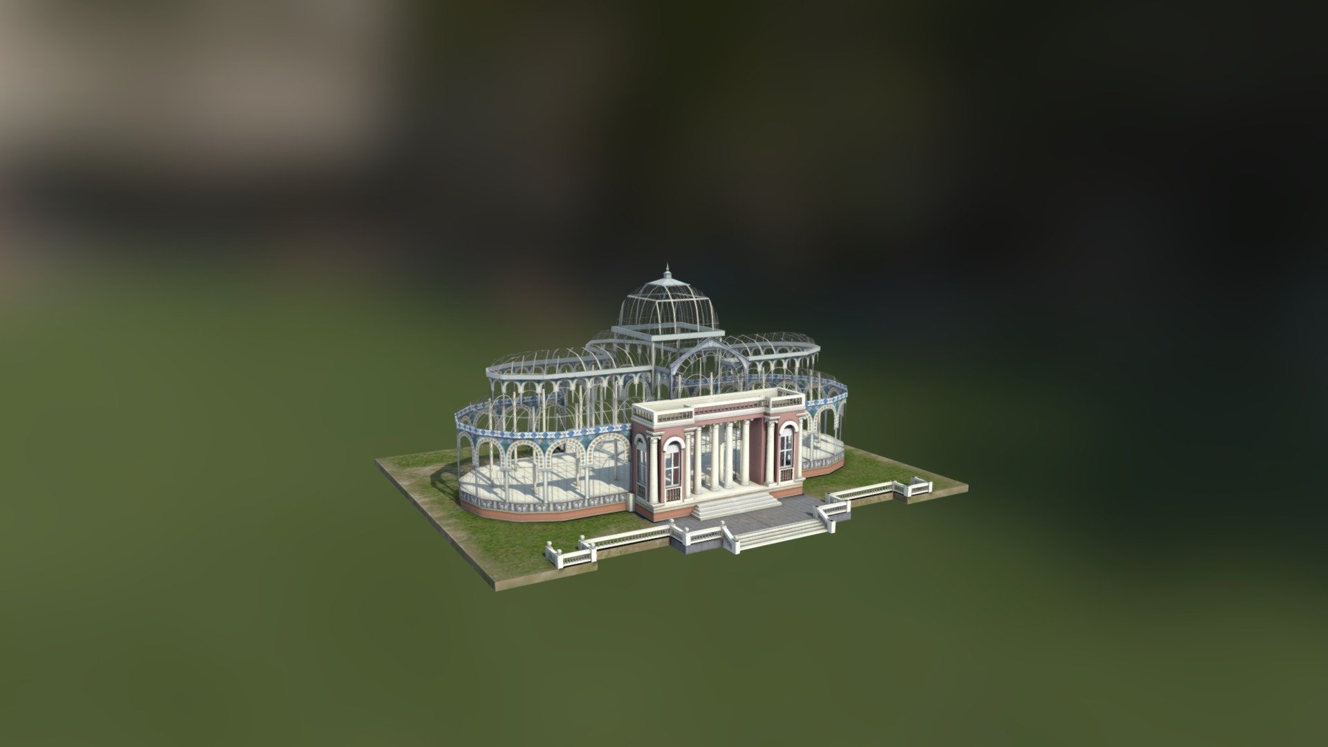 Palacio de Cristal (Madrid) - Buy Royalty Free 3D model by Design3Dme 3d model