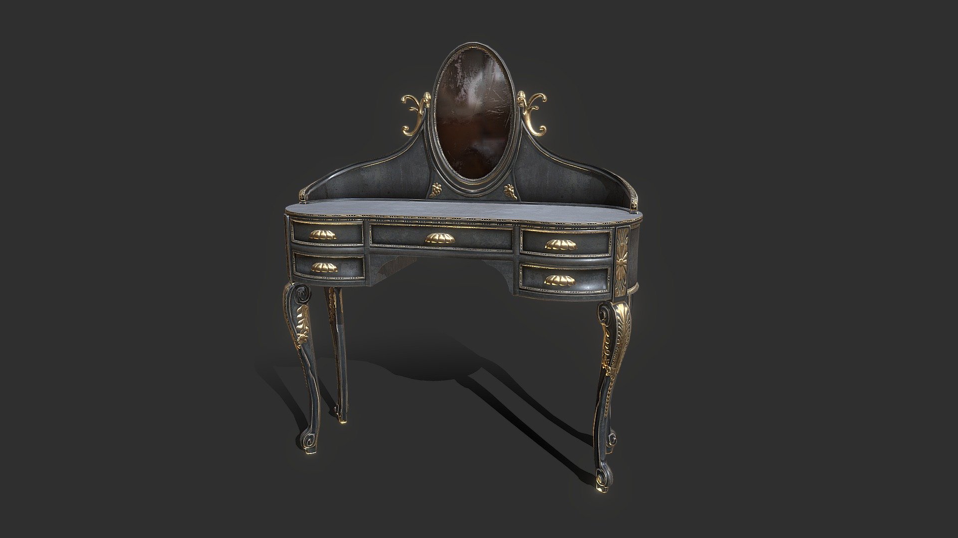 Client Project - Gothic Furniture - Vanity - 3D model by TonyGalindo3d 3d model