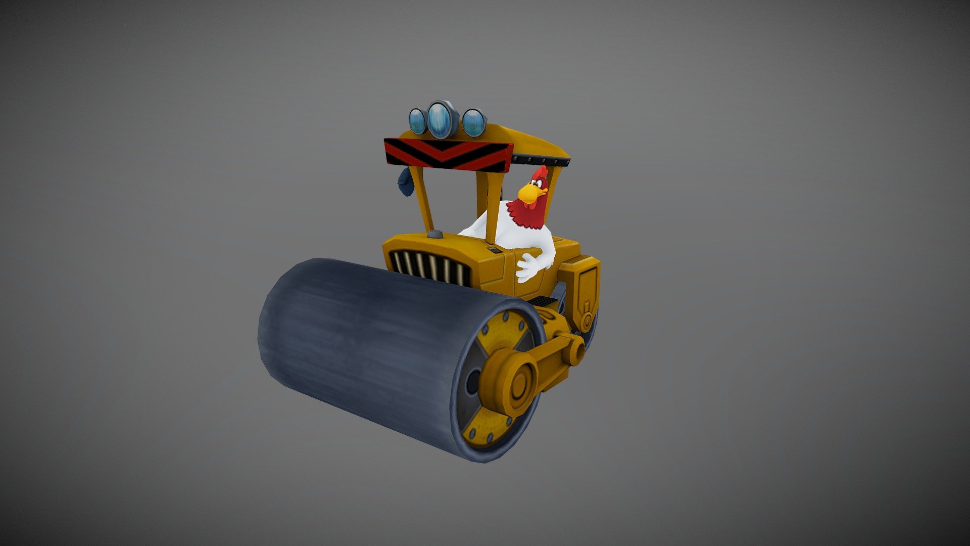 Foghorn Steamroller - 3D model by 3dnomad 3d model