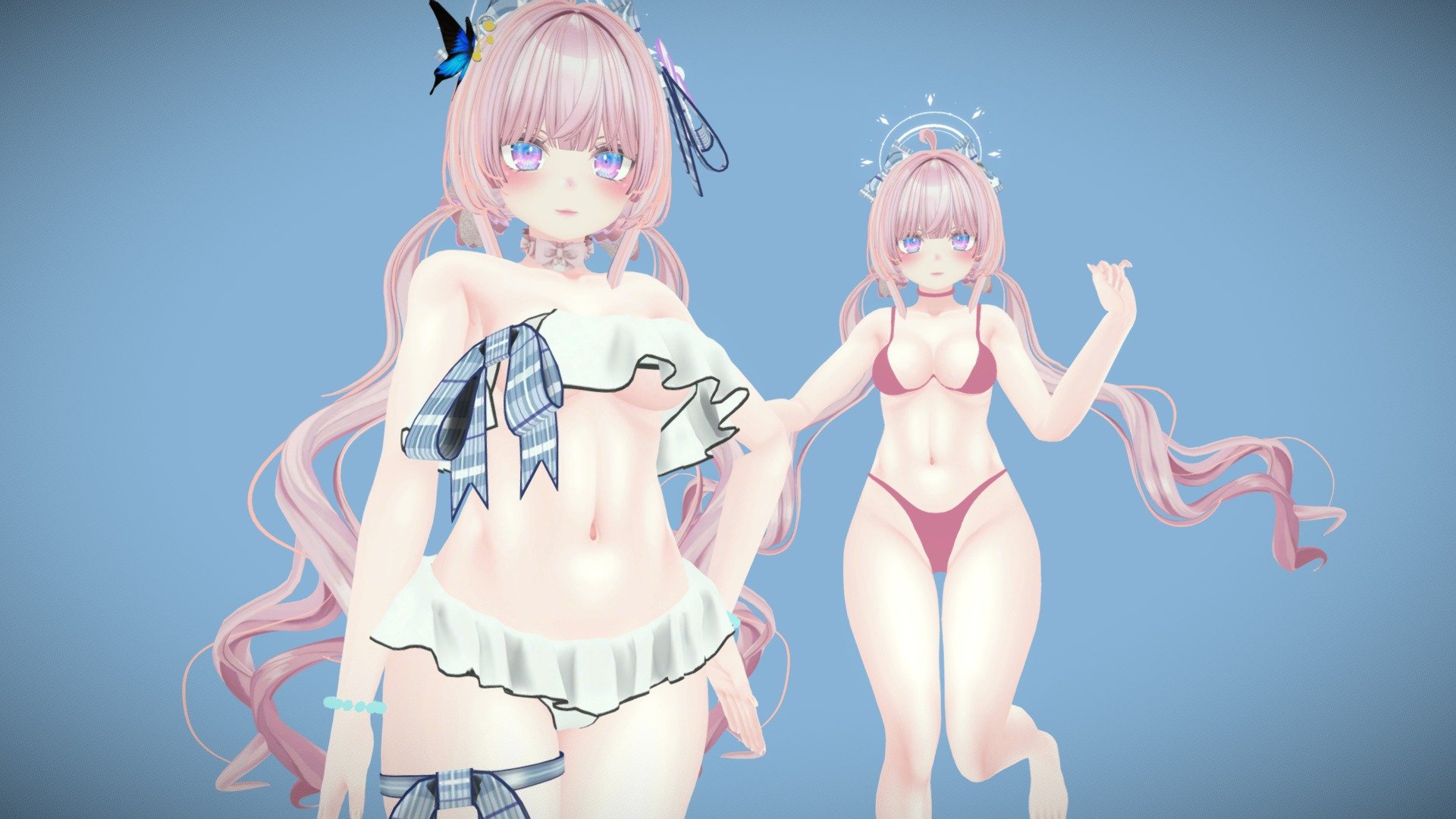 Anime girl Bikini Costume
Model contains:
-Shadeless only
-Textures 
-Rigged - Beach summer - 3D model by Dystopia (@anhtle2010) 3d model