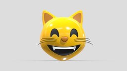 Apple Grinning Cat With Smiling Eyes