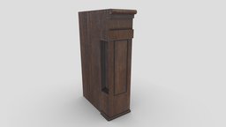 Wooden Pillar victorian, wooden, library, gameprop, pattern, haunted, pillar, period, old, carved, unrealengine, 19th-century, 18th-century, pbr-texturing, carvedwood, architecture, pbr, gameasset, house, wood, modular, horror