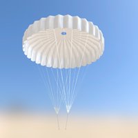 Parachute parachute, low-poly