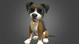 cartoony dog animation looking around cute, dog, pet, animals, cartoony, detailed, rover, highresolution, dogs, high-resolution, high-detailed, glb, cartoon, animated, glb-file, glb-3d-model, cartoon-dog, rover-dog