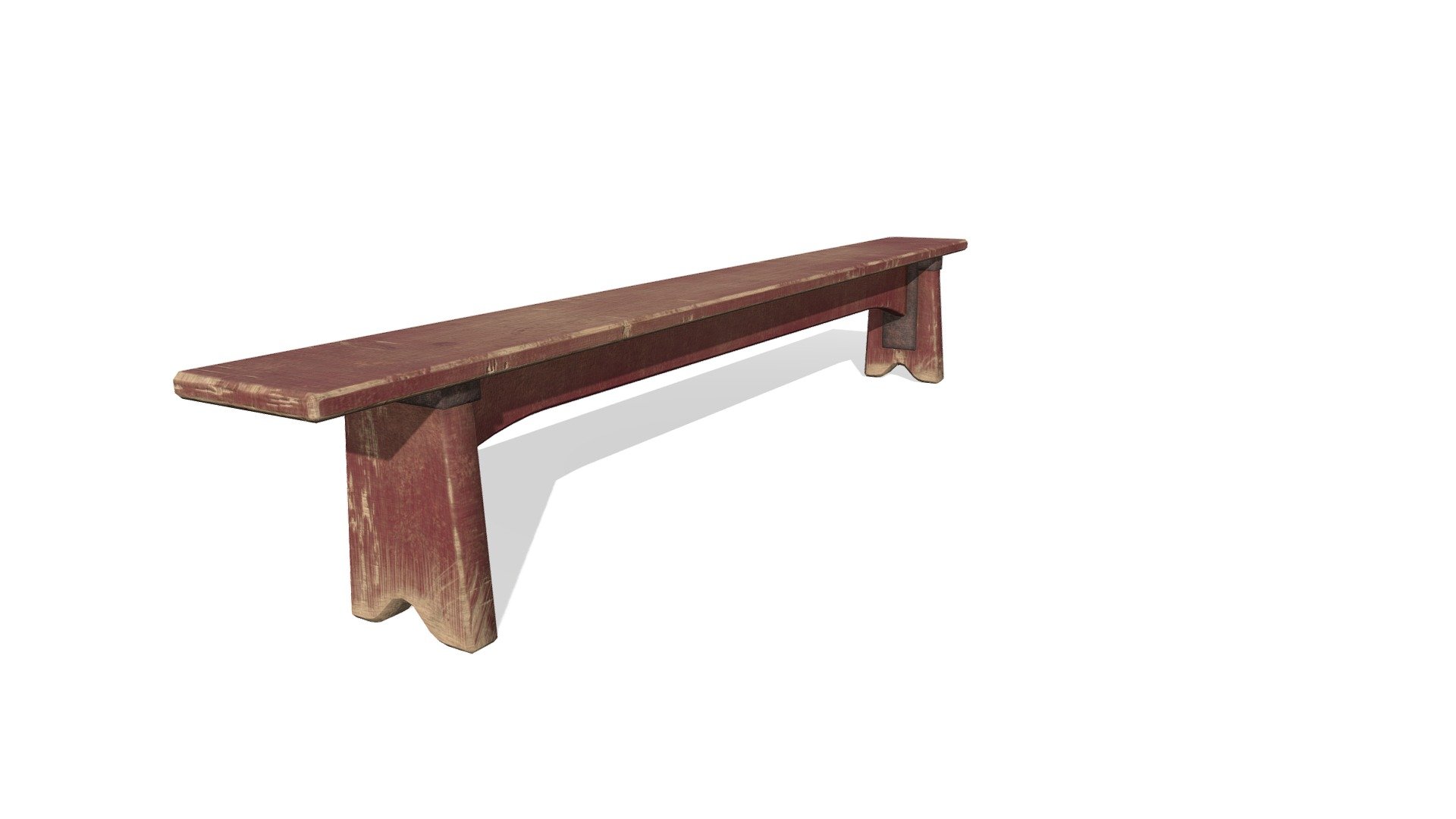 Based on the Half-Life 2 cafeteria bench model

Comes with a tint mask texture so you can easily change the color of the paint.

Modeled in Blender, textured in Substance Painter - Low Poly Old Red Painted Wooden Bench - Download Free 3D model by Kuutti Siitonen (@kuuttisiitonen) 3d model