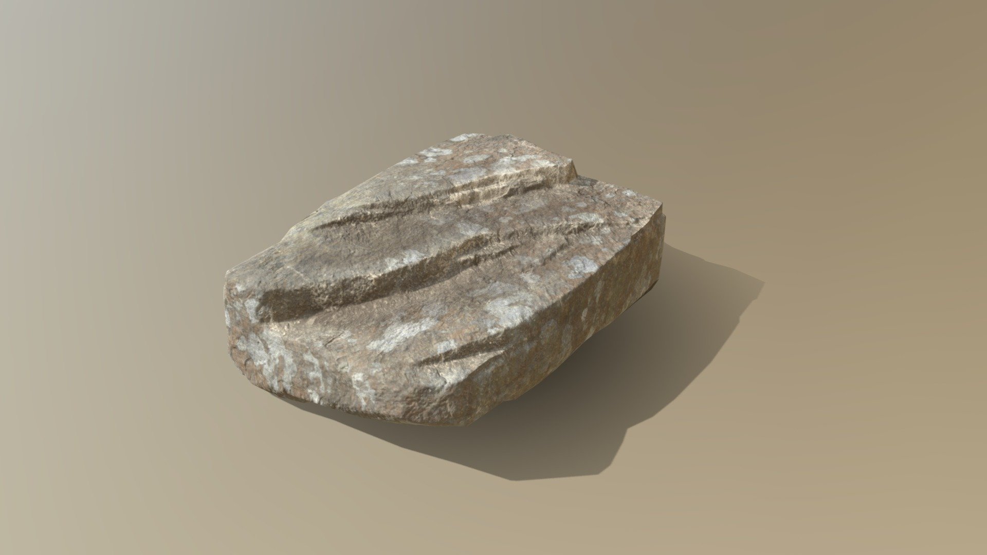 Small scanned stone, part of a 4 part set.  4k Textures 3d model