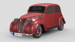 Fiat 1100 B 1949 power, vehicles, tire, fiat, cars, drive, luxury, vintage, speed, classic, automotive, old, crossover, 40s, cabriolet, 1100, vehicle, lowpoly, car, 1100b, fiat-1100