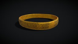 Greek Pattern Gold Ring