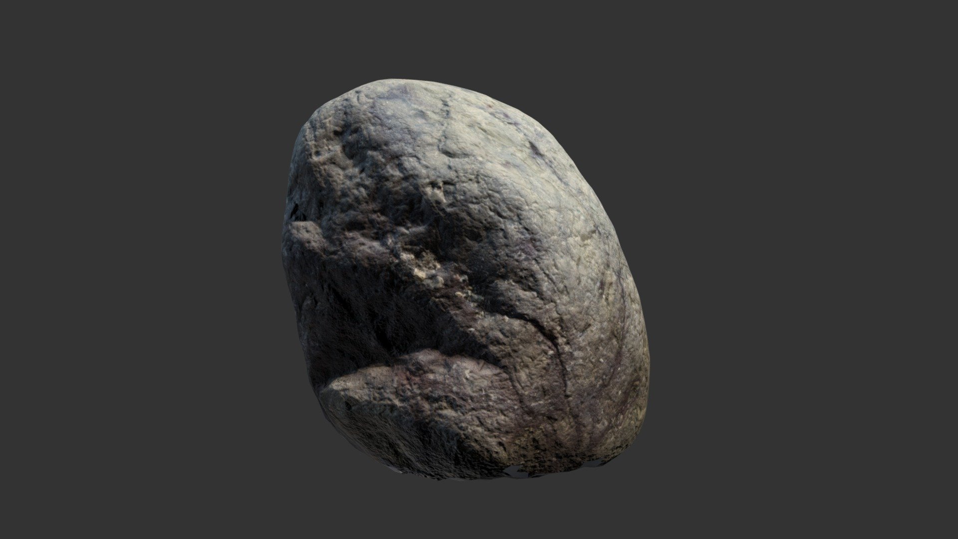 Smooth stone made with metashape, Xnormals and Blender 3d model