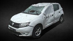 car wreck destroyed photogrammetry