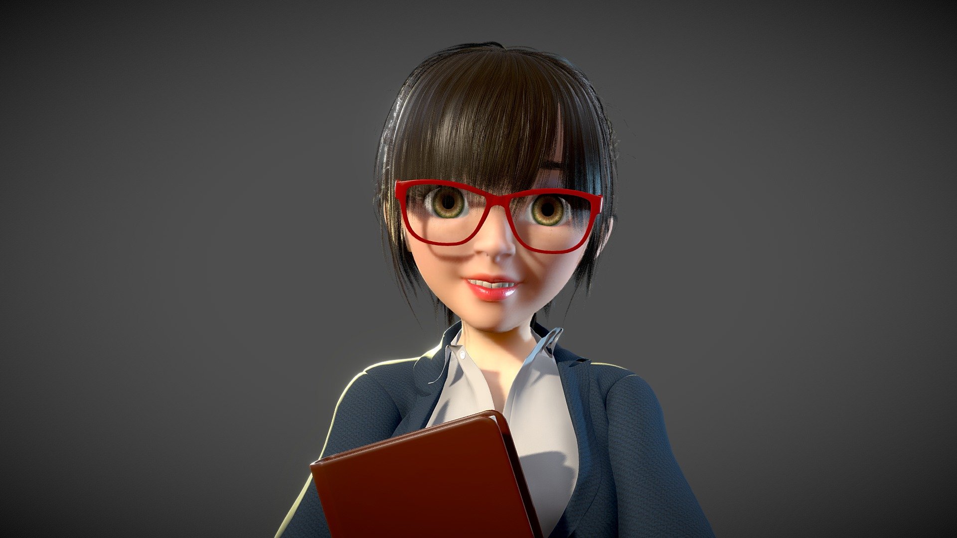 Female teacher cartoon, cartoon girl clerk the secretary [with binding] 

File formats:

Maya 2019 MB (Redshift2.6.41 renderer binding humanIK binding)

Fang binxing (including model, bone, skin binding, binding expression) 

Map and material:

A total of 46 high resolution textures, format of JPG. Body texture color size 4 k, highlights, such as normal mapping is 4 k. Maya scene Redshift is all models used in the material. 

Binding:

1) body had full binding, the action adjustable, can move freely zoom, satisfies the requirement of all kinds of animation. 2) have the motion capture HumanIK binding, binding with facial expression controller, convenient your animation process. 3) have a full facial binding controller system, controllable items as many as 176 species, 36 kinds of controller, 140 kinds of details expression controller Note, fully meet the demand of all kinds of animation.

Attachment contains a complete binding and rendering (including body binding, face binding, material rendering, etc.) - Cartoon teacher beauty secretary have a binding - Buy Royalty Free 3D model by mpc199075 3d model