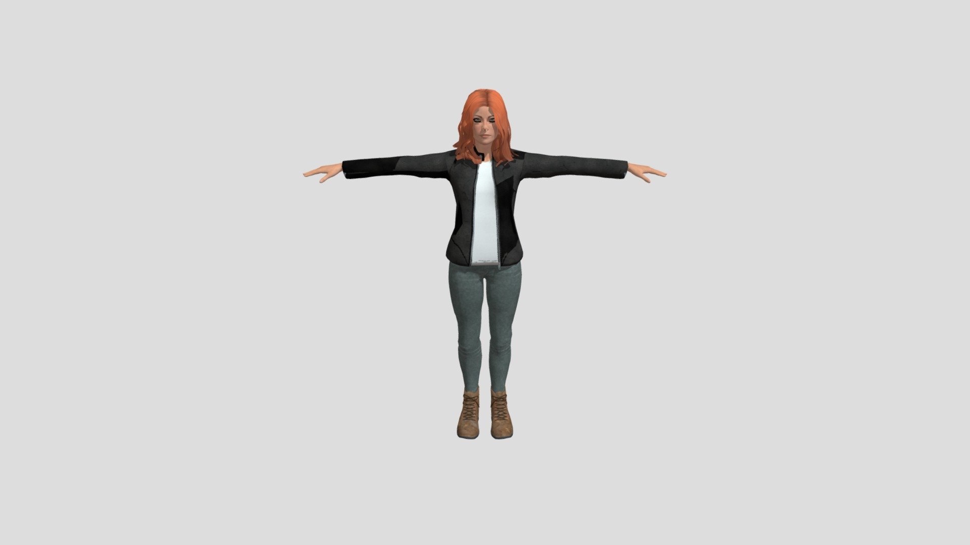 This is a realistic female character that I made using Adobe Fuse 3d model