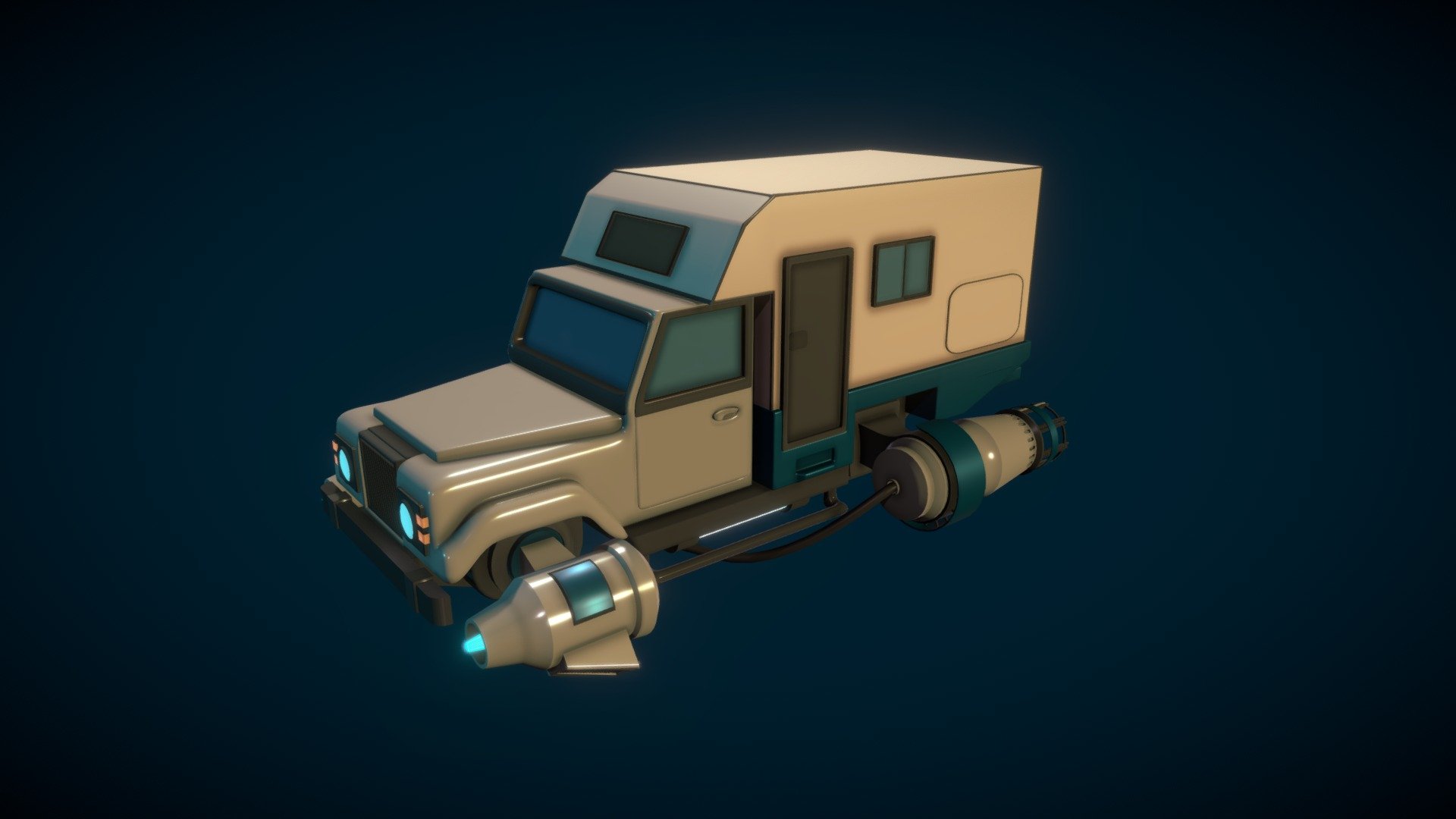 Camper Live.
when the world nearly end, I want traveling the world with this Land Rover.

 - Land Rover Cyberpunk - Download Free 3D model by odnyxx 3d model