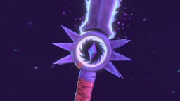 Mystic Stone Sword particles, melee, item, mystical, gem, shiny, damaged, effects, sparkles, weapon, handpainted, game, stone, sword, fantasy, magic, blade