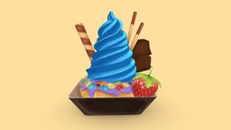 Ice Cream _ My sister bought for me drink, green, food, red, cute, b3d, ice, handpaint, purple, cream, pink, color, yellow, vietnam, blender, blue