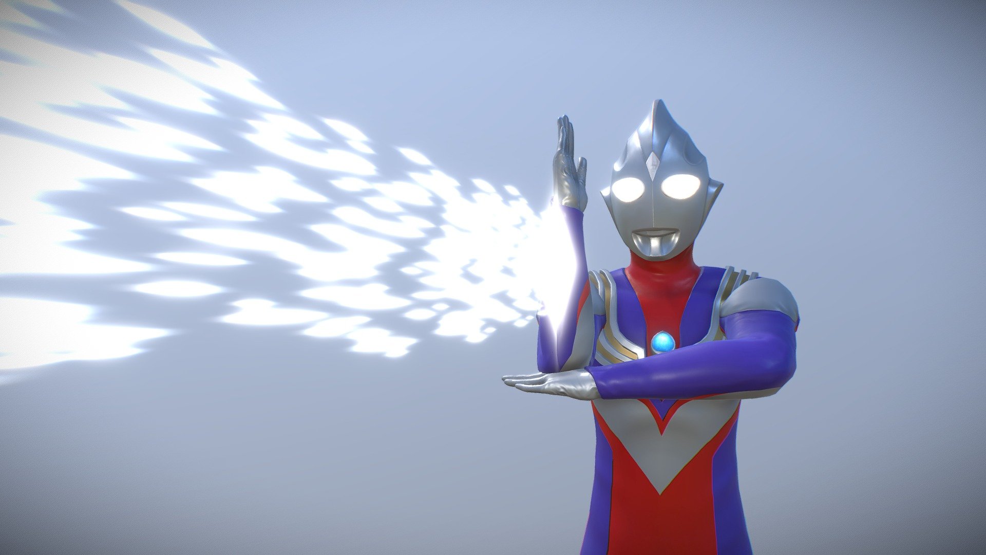 Ultraman Tiga Zeperion Ray

This is my FIRST Rigging , Weight painting and Animate.
it's a lot of fun for practice.

:D - Ultraman Tiga Finisher - 3D model by BankmanGameAsset (@Asakura1984) 3d model