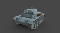 Panzer III tank with interior ,free 3D model. ww2, german, panzer, pzkpfw, wehrmacht, tank, interior, panzer3, panzeriii, pz3